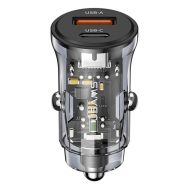 USAMS φορτιστής αυτοκινήτου US-CC164, USB & USB-C, 30W, μαύρος | ΦΟΡΤΙΣΤΕΣ / ΤΡΟΦΟΔΟΤΙΚΑ USB στο smart-tech.gr