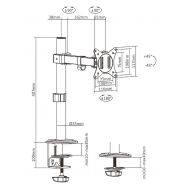 BRATECK βάση γραφείου LDT66-C011 για οθόνη 17"-32", έως 9kg | ΒΑΣΕΙΣ ΣΤΗΡΙΞΗΣ ΣΥΣΚΕΥΩΝ στο smart-tech.gr