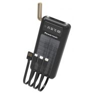 POWERTECH ηλιακό power bank PT-1084 με καλώδια & οθόνη, 20000mAh, μαύρο | POWER BANKS στο smart-tech.gr
