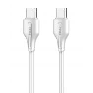 LDNIO καλώδιο USB-C σε USB-C LC121C, 65W PD, 1m, λευκό | Καλώδια USB-C (Type-C) στο smart-tech.gr