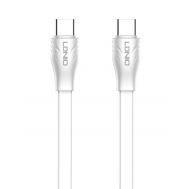 LDNIO καλώδιο USB-C σε USB-C LC131C, 65W PD, 1m, λευκό | Καλώδια USB-C (Type-C) στο smart-tech.gr