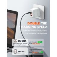 LDNIO φορτιστής τοίχου A3511Q με καλώδιο, USB-C/2x USB, 65W, GaN, λευκός | ΦΟΡΤΙΣΤΕΣ / ΤΡΟΦΟΔΟΤΙΚΑ USB στο smart-tech.gr