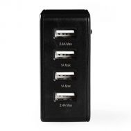 NEDIS WCHAU481ABK | ΕΠΙΤΟΙΧΙΟΙ ΦΟΡΤΙΣΤΕΣ USB & ΚΑΛΩΔΙΑ ΦΟΡΤΙΣΗΣ στο smart-tech.gr