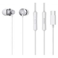 CELEBRAT earphones με μικρόφωνο D15, USB-C, 1.2m, λευκά | Ακουστικά Bluetooth στο smart-tech.gr