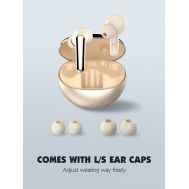 LDNIO earphones με θήκη φόρτισης T01, True Wireless, HiFi, χρυσά | Ακουστικά Bluetooth στο smart-tech.gr