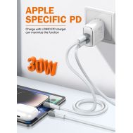 LDNIO καλώδιο Lightning σε USB-C LC602I, 30W PD, 2m, γκρι | Καλώδια USB-C (Type-C) στο smart-tech.gr