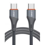 LDNIO καλώδιο USB-C σε USB-C LC631C, 65W PD, 1m, γκρι | Καλώδια USB-C (Type-C) στο smart-tech.gr