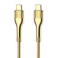 LDNIO καλώδιο USB-C σε USB-C LC651C, 65W, 1m, χρυσό | Καλώδια USB-C (Type-C) στο smart-tech.gr