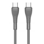 LDNIO καλώδιο USB-C σε USB-C LC671C, 65W PD, 1m, γκρι | Καλώδια USB-C (Type-C) στο smart-tech.gr