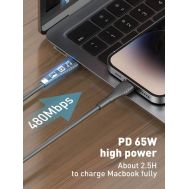 LDNIO καλώδιο USB-C σε USB-C LC672C, 65W PD, 2m, μπλε | Καλώδια USB-C (Type-C) στο smart-tech.gr