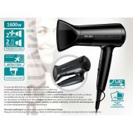 BRUNO σεσουάρ μαλλιών BRN-0153, 1600W, αναδιπλούμενη λαβή, μαύρο | Σεσουάρ - Πιστολάκια Μαλλιών στο smart-tech.gr