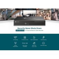 TP-LINK NVR καταγραφικό VIGI NVR1016H, 8MP, 16 κανάλια, Ver. 1.20 | Καταγραφικά στο smart-tech.gr
