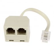 POWERTECH adapter 6p4c 1x αρσενικό 0.20cm σε 2x θηλυκό, RJ11, White | Καλώδια Τηλεφώνου στο smart-tech.gr