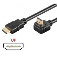 POWERTECH καλώδιο HDMI CAB-H015, γωνιακό, 90° up, 1.5m, μαύρο | Λοιπά Καλώδια, Adaptors & Μετατροπείς στο smart-tech.gr