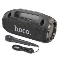 Φορητό Ηχείο Wireless Hoco HA3 Drum TWS BT 5.0 4000mAh 2x10W με USB Micro SD και Ενσύρματο Μικρόφωνο Μαύρο | Φορητά Ασύρματα Ηχεία Bluetooth στο smart-tech.gr