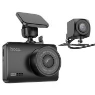 Καταγραφική Κάμερα Αυτοκινήτου Hoco DV3 1080p/30fps 200mAh WiFi FullHD Γωνία Λήψης 140° 2.45" Οθόνη Park/Night Mode και Rear Camera 720P | Κάμερες καταγραφής (Dash Cams) στο smart-tech.gr