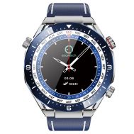 Smartwatch Ecowatch 1 1.52” 400mAh IP67 Μπλε με Silicon PU Leather και Metal Band | SMARTWATCHES & ΑΞΕΣΟΥΑΡ στο smart-tech.gr