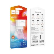 Αντάπτορας Hoco DC60 Universal (UK, 3C 3Plug, 3C 2Plug, US Plug) σε European Λευκός | ΚΑΛΩΔΙΑ & ADAPTORS στο smart-tech.gr