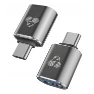 POWERTECH αντάπτορας USB-C σε USB 3.0 PTR-0148, 10 Gbps, 60W, γκρι | Καλώδια USB-C (Type-C) στο smart-tech.gr