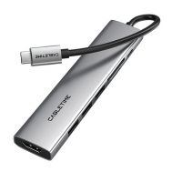 CABLETIME docking station CT-HBP2-AG7, 7 θυρών, USB-C, 4K, 100W, γκρι | CARD READERS στο smart-tech.gr