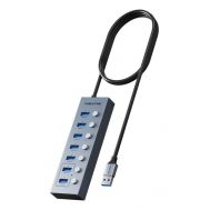 CABLETIME USB hub CT-HUBU7-AG, 7x θυρών, 5Gbps, USB σύνδεση, 1m, γκρι | CARD READERS στο smart-tech.gr