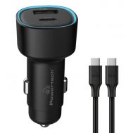 POWERTECH φορτιστής αυτοκινήτου PT-1230, καλώδιο, USB/USB-C, 48W, μαύρος | ΦΟΡΤΙΣΤΕΣ / ΤΡΟΦΟΔΟΤΙΚΑ USB στο smart-tech.gr