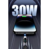 USAMS καλώδιο Lightning σε USB-C US-SJ672, 30W, 480Mbps, 1.2m, μαύρο | Καλώδια USB-C (Type-C) στο smart-tech.gr