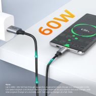 CABLETIME καλώδιο USB-C σε USB CT-AMCMG2, 60W, 10Gbps, 1m, μαύρο | Καλώδια USB-C (Type-C) στο smart-tech.gr