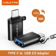 CABLETIME αντάπτορας USB-C σε USB CT-CMAF, 5Gbps, 10.5W, μαύρος | Καλώδια USB-C (Type-C) στο smart-tech.gr