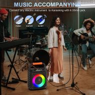 JYX φορητό ηχείο T17-T με 2x μικρόφωνα, 15W, 3000mah, LED, μαύρο | ΗΧΕΙΑ στο smart-tech.gr