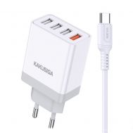 KSC-913 Φορτιστής με 4 Θύρες USB-A 28.5W fast charger QC3.0 | ΦΟΡΤΙΣΤΕΣ / ΤΡΟΦΟΔΟΤΙΚΑ USB στο smart-tech.gr