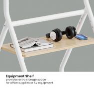 BRATECK βάση δαπέδου TTF13E-46FW για τηλεόραση 37-86" έως 80kg, με ράφι & ροδάκια | ΒΑΣΕΙΣ ΣΤΗΡΙΞΗΣ ΣΥΣΚΕΥΩΝ στο smart-tech.gr