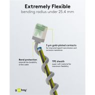 GOOBAY καλώδιο δικτύου 74349, CAT 8.1 U/FTP, slim, copper, 40Gbps, 5m, γκρι | Καλώδια δικτύου στο smart-tech.gr