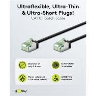 GOOBAY καλώδιο δικτύου 74354, CAT 8.1 U/FTP, slim, copper, 40Gbps, 2m, μαύρο | Καλώδια δικτύου στο smart-tech.gr