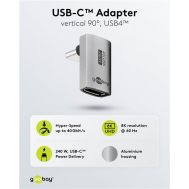 GOOBAY αντάπτορας USB-C 74442, γωνιακός 90°, USB4, 240W, 40Gbps, 8K, γκρι | Καλώδια USB-C (Type-C) στο smart-tech.gr