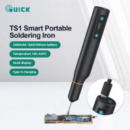 QUICK ασύρματο κολλητήρι TS1 με οθόνη, επαναφορτιζόμενο, 10W, 100~420 °C | Κολλητήρια - Συγκόλληση στο smart-tech.gr
