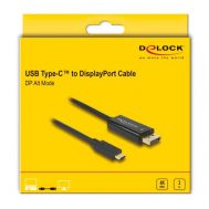DELOCK καλώδιο USB-C σε DisplayPort 85257, DP Alt Mode, 4K/60Hz, 3m, μαύρο | Καλώδια USB-C (Type-C) στο smart-tech.gr