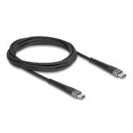 DELOCK καλώδιο USB-C 81125, 60W, 480Mbps, 2m, μαύρο | Καλώδια USB-C (Type-C) στο smart-tech.gr