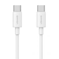 USAMS καλώδιο USB-C US-SJ711, 60W, 480Mbps, 1m, λευκό | Καλώδια USB-C (Type-C) στο smart-tech.gr