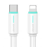 USAMS καλώδιο Lightning σε USB-C US-SJ735, 30W, 480Mbps, 1m, λευκό | Καλώδια USB-C (Type-C) στο smart-tech.gr