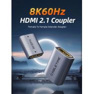 CABLETIME αντάπτορας HDMI CT-HEF8K-AG, 8K/60Hz, 4K/120Hz, 48 Gbps, γκρι | Λοιπά Καλώδια, Adaptors & Μετατροπείς στο smart-tech.gr