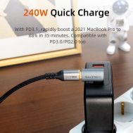 CABLETIME αντάπτορας USB-C CT-OTG42-AG, γωνιακός, USB4, 240W, 40Gbps, 8K, γκρι | Καλώδια USB-C (Type-C) στο smart-tech.gr