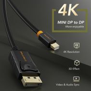 CABLETIME καλώδιο mini DisplayPort σε DisplayPort CT-AV588-02G, 4K/60Hz, 1m, λευκό | Λοιπά Καλώδια, Adaptors & Μετατροπείς στο smart-tech.gr