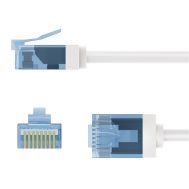GOOBAY καλώδιο δικτύου 74287, CAT 6A U/UTP, slim, copper, 500MHz, 2m, λευκό | Καλώδια δικτύου στο smart-tech.gr
