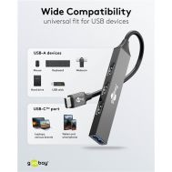 GOOBAY USB hub 74457, 4x θυρών, USB 3.2, 5Gbps, USB-C σύνδεση, γκρι | CARD READERS στο smart-tech.gr