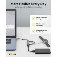 GOOBAY USB hub 74457, 4x θυρών, USB 3.2, 5Gbps, USB-C σύνδεση, γκρι | CARD READERS στο smart-tech.gr