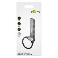 GOOBAY USB hub 74458, 4x θυρών, USB 3.2, 5Gbps, USB σύνδεση, γκρι | CARD READERS στο smart-tech.gr
