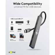 GOOBAY USB hub 74460, 5x θυρών, USB 3.2, 5Gbps, 100W, USB-C σύνδεση, γκρι | CARD READERS στο smart-tech.gr