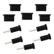 Σετ καλύμματα προστασίας για θύρα USB-C & 3.5mm AK327, μαύρο, 10τμχ | Καλώδια USB-C (Type-C) στο smart-tech.gr