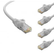 POWERTECH καλώδιο δικτύου CAB-N413-5, Cat 6 U/UTP, CCA, 250Hz, 0.25m, γκρι, 5τμχ | Καλώδια δικτύου στο smart-tech.gr